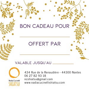 Bon cadeau séance de shiatsu à Nantes